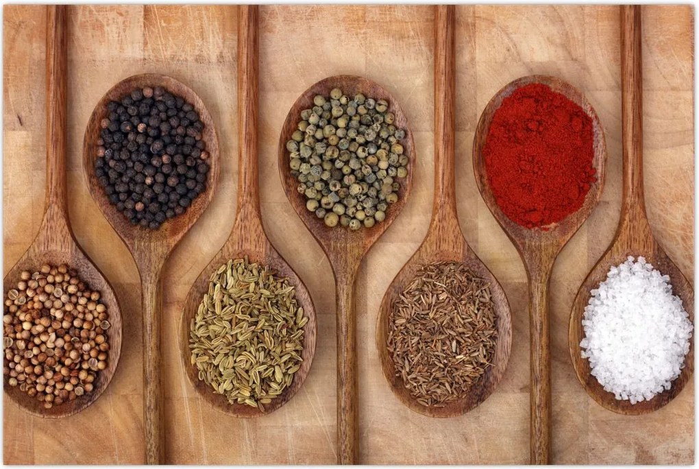 Tablou - condimente și linguri (90x60 cm)