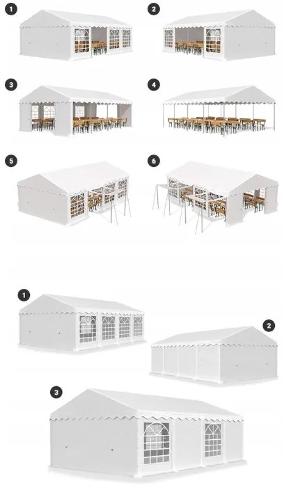 Cort de petrecere 5x10m 240g/m2 PE