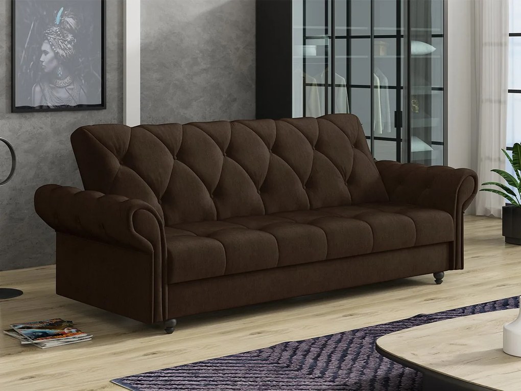 Canapea extensibilă Nyzopo (maro închis) (cu sp. depozitare). 1105588