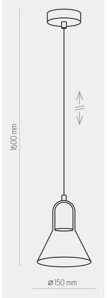 Lustră pe cablu VICHY 1xGU10/10W/230V