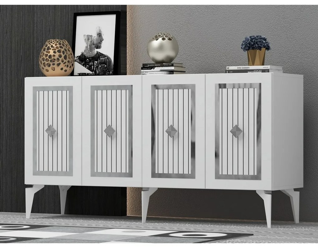 Dulap Nora  White and Silver