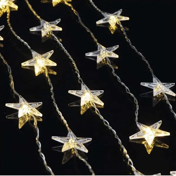 Ghirlandă LED pentru exterior, 30 LED/3,9 m, IP44 — stele