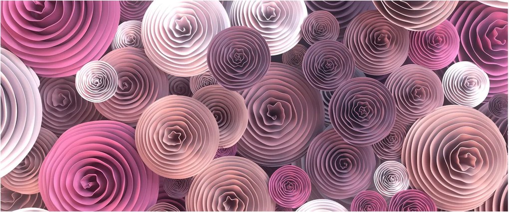 Tablou abstract a florii de trandafir (120x50 cm)