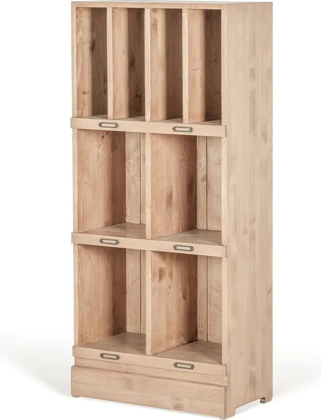 Bibliotecă lemn masiv Heritage, 60 × 33 × 132 cm