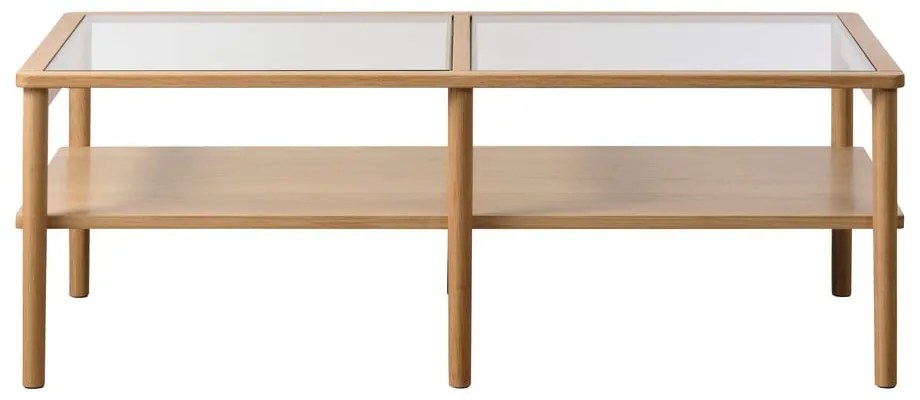 Măsuță de cafea în culoare naturală din sticlă 60x120 cm Elba – Unique Furniture