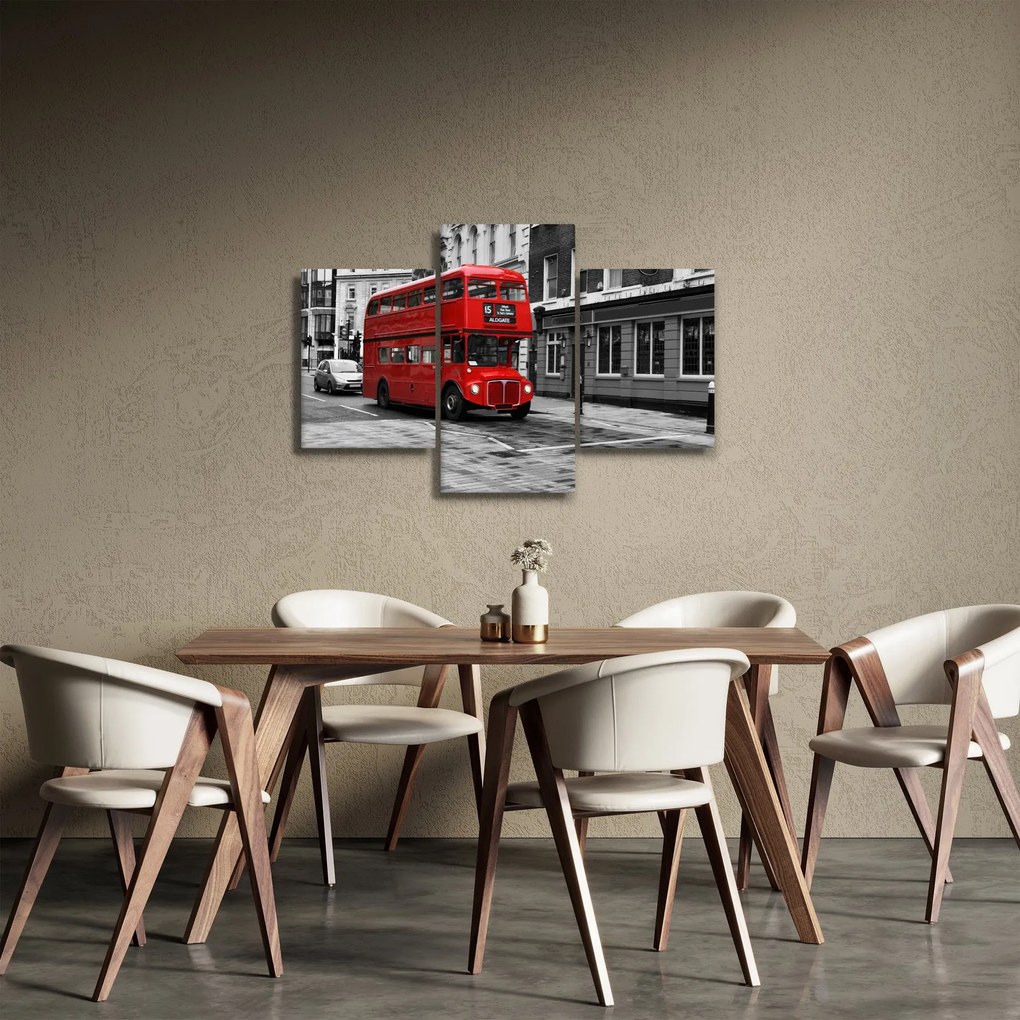 Tablou - Londra cu autobuz (90x60 cm)