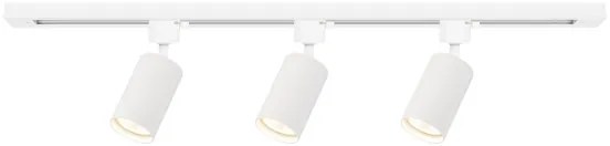 Spot pe șină TIGER, 3x GU10, 10 W pe bec, 230 V, alb