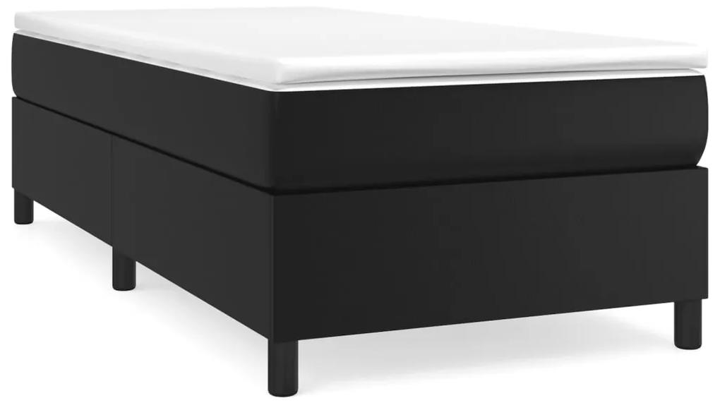 3121017 vidaXL Cadru de pat box spring, negru, 90x190 cm, piele ecologică