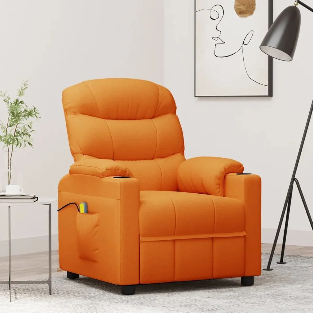 348093 vidaXL Scaun de masaj, galben, țesătură