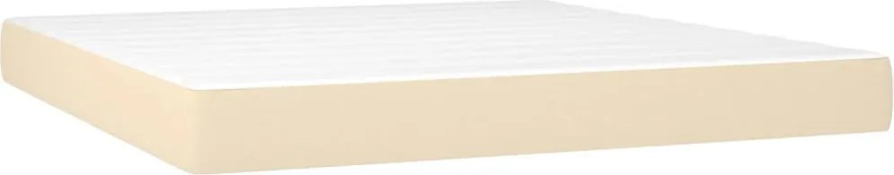 vidaXL Saltea cu arcuri buzunar, fermitate medie, crem, 180x200x20 cm, textil