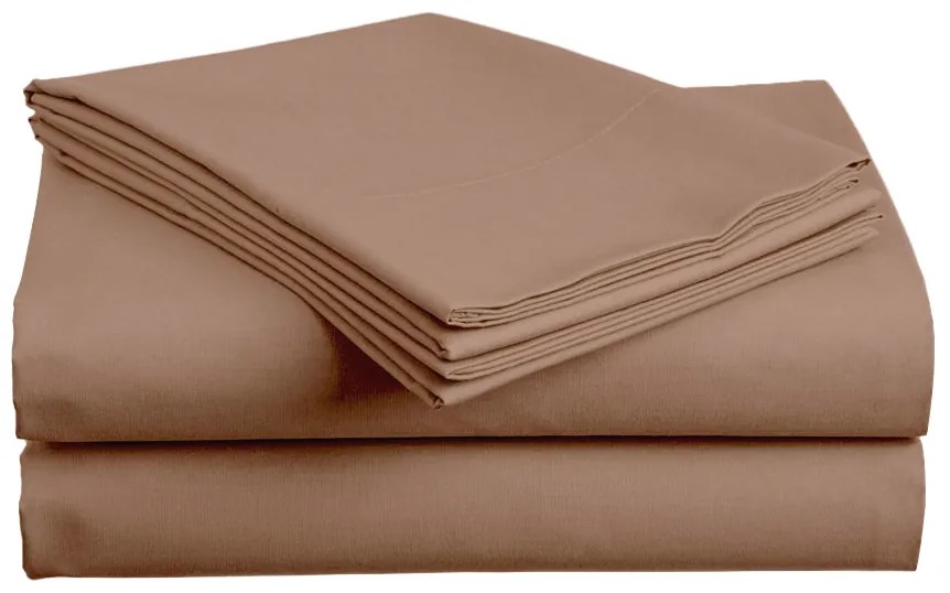 Cearsaf de bumbac LUX maro deschis 220x240 cm