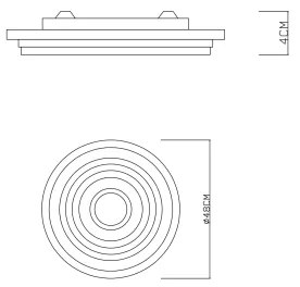 Globo 48011-46 - LED Plafonieră dimmabilă SABATINO LED/46W/230V + Telecomandă