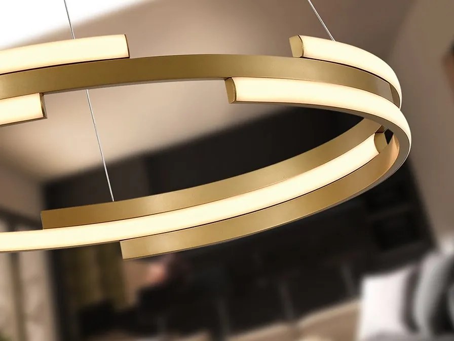 Lustra LED moderna design circular Ciclos aurie