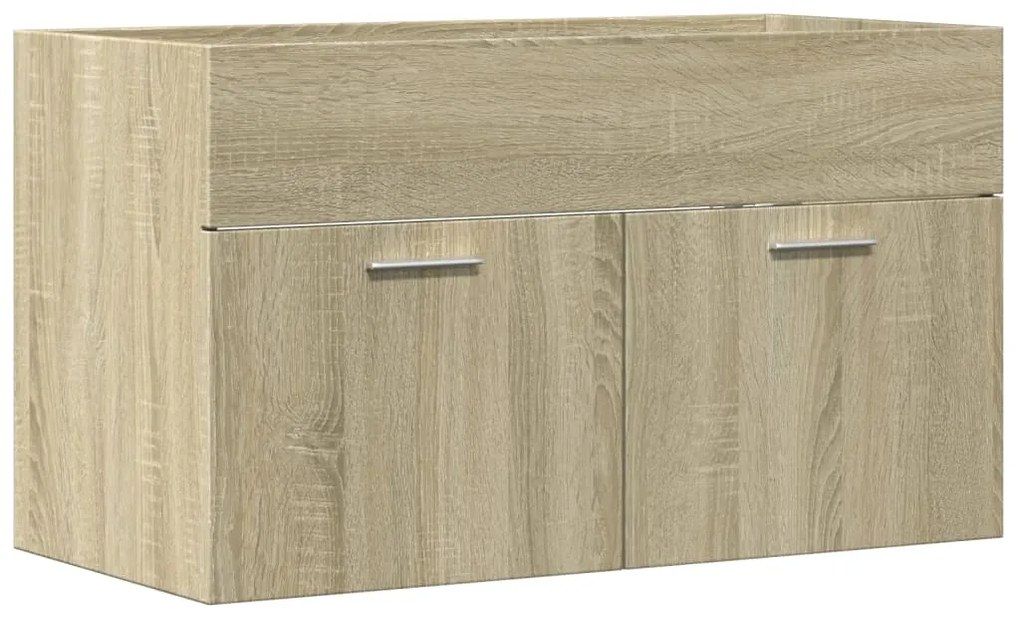 856209 vidaXL Dulap de chiuvetă, stejar Sonoma, 80x38,5x46 cm, PAL