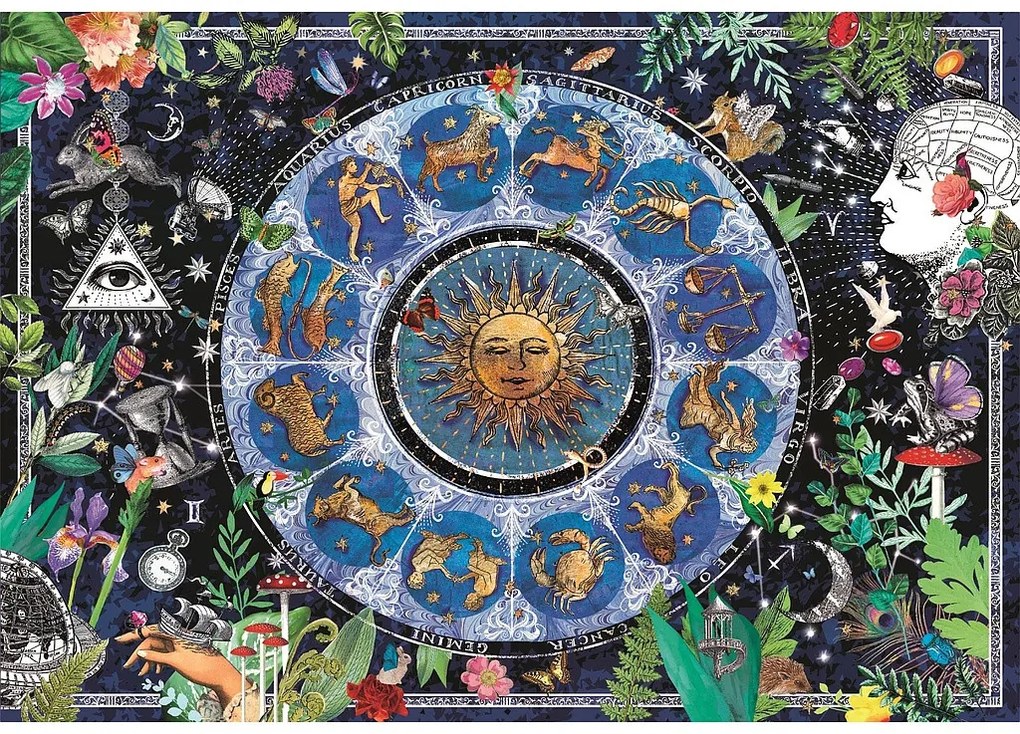Colorat Chart Astrologie 1000 de piese Compact puzzle Clementoni