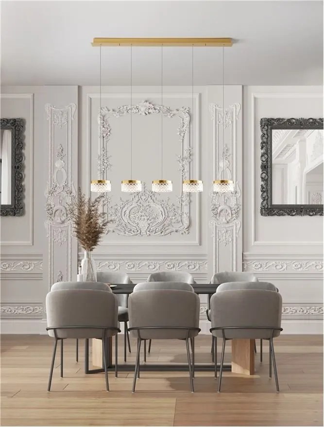 Lustra cu 5 pendule LED design modern Bion