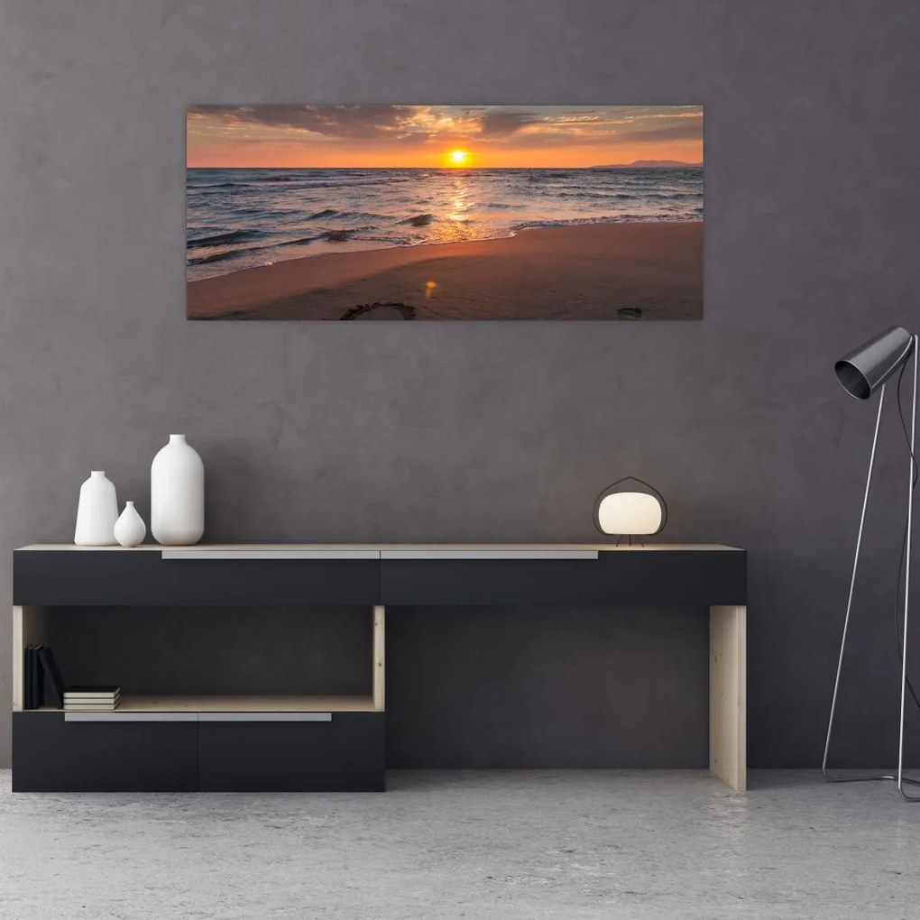 Tablou - Inima în nisip (120x50 cm)