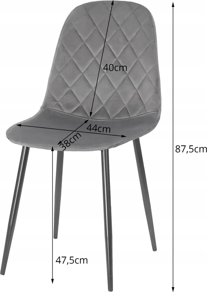 Scaun din catifea bej ASTI cu picioare negre