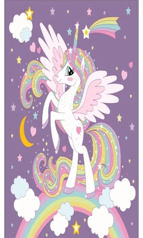 Prosop de plajă cu model unicorn, 100 x 180 cm