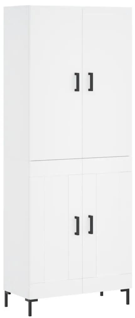 3195787 vidaXL Dulap înalt, alb, 69,5x34x180 cm, lemn compozit