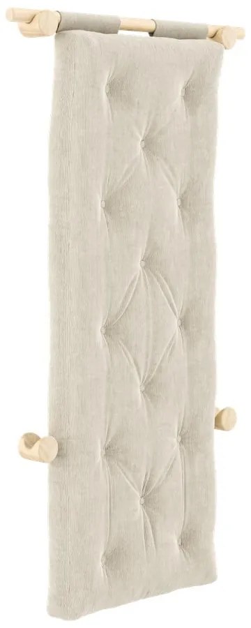 Fotoliu crem cu tapițerie din catifea reiată Hooked – Karup Design