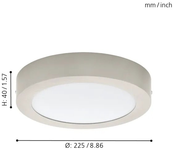 Eglo 32442 - Plafonieră LED FUEVA 1 LED/18W/230V