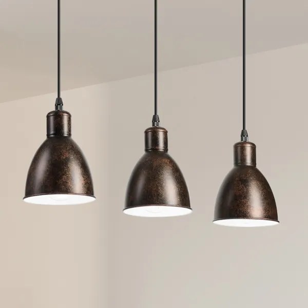 Brilagi - Lustru LED suspendat pe cablu RIDDY 3xE27/60W/230V cupru/patină
