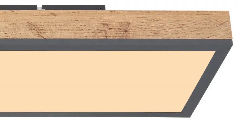 Plafoniera LED Doro 416080WD4, 24W, 1500lm, lumina calda, IP20, maro+crom, Globo Lighting