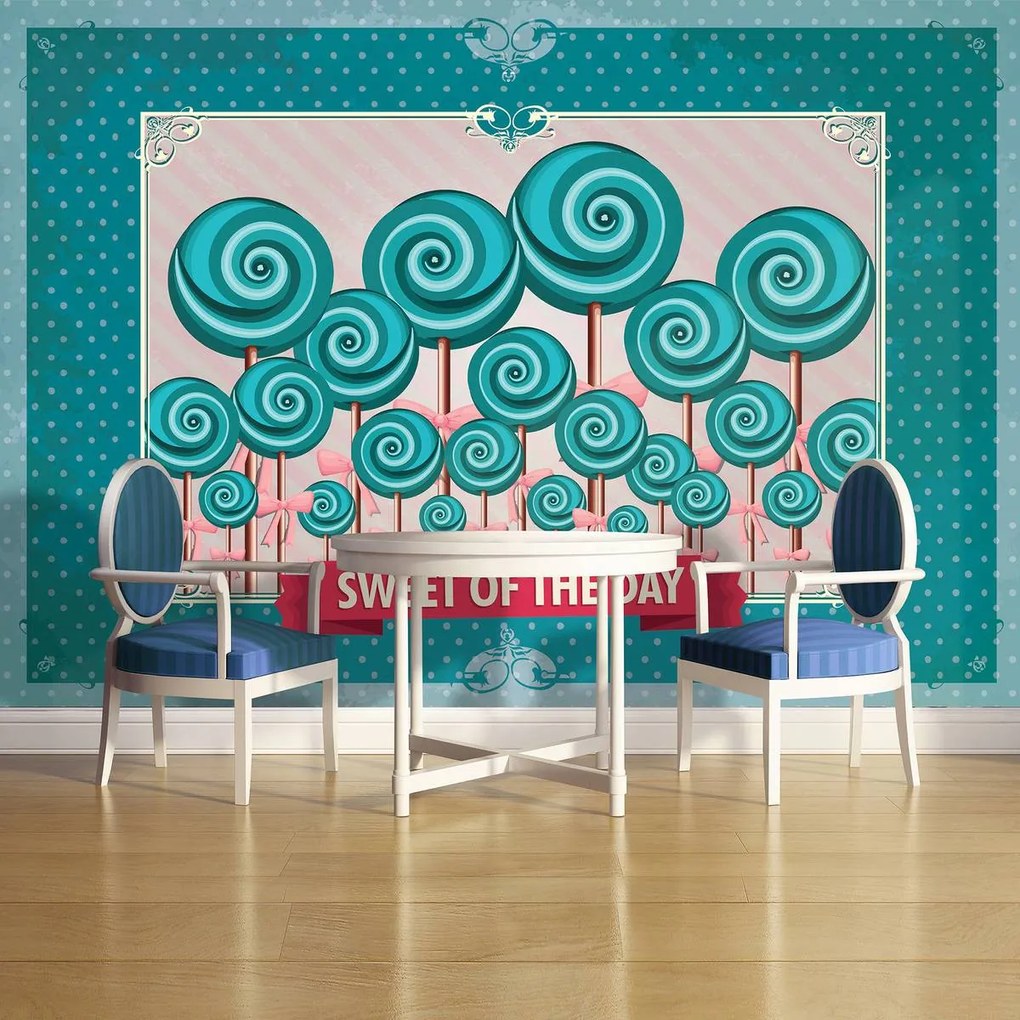 Fototapet - Sweet Pin Up Lollies (254x184 cm)