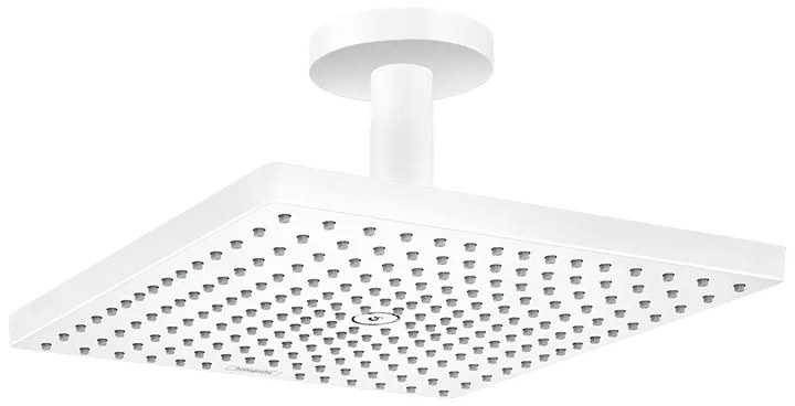 Palarie de dus fix, Hansgrohe, Raindance E 300, cu 1 jet, cu brat din tavan, alb mat