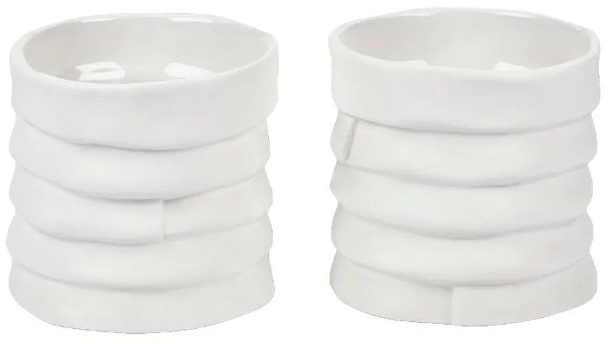 Sfeșnice 2 buc. din porțelan Ribbon – Mette Ditmer Denmark