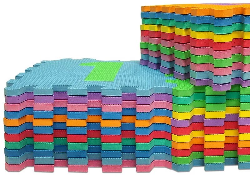 Covoraș din spumă pentru copii PUZZLE, 86 piese, multicolor Spielwerk