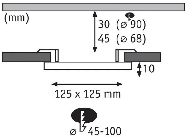 Paulmann 92397 - LED/8,5W IP44 Lampă încastrată baie VARIFIT 230V