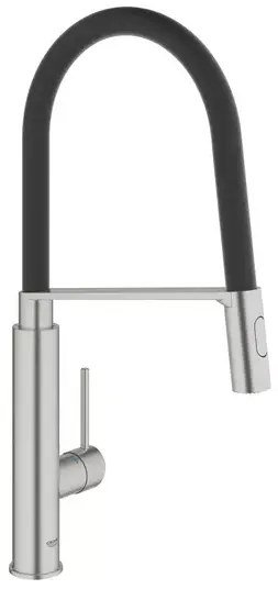 Baterie bucatarie cu pipa flexibila Grohe Concetto crom periat Supersteel