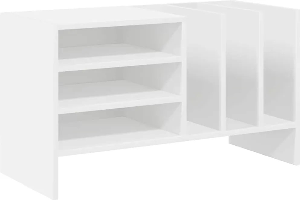 vidaXL Dulap pentru discuri de vinil cu raft Alb 78,5 x 35 x 45 cm