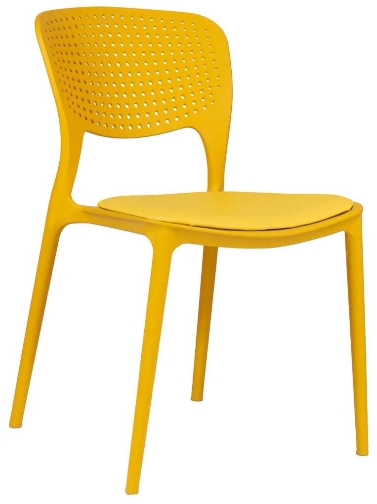 TODO Galben cu pernă galbenă - SCAUN MODERN PENTRU BUCĂTĂRII, GRĂDINI, CAMERE DE CAFEA (FIXE)