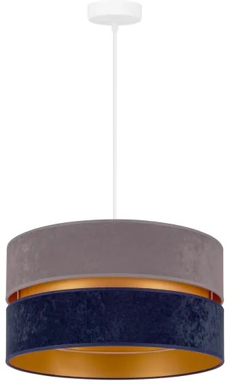 Lustră pe cablu Duolla DUO 1xE27/15W/230V d. 40 cm albastru