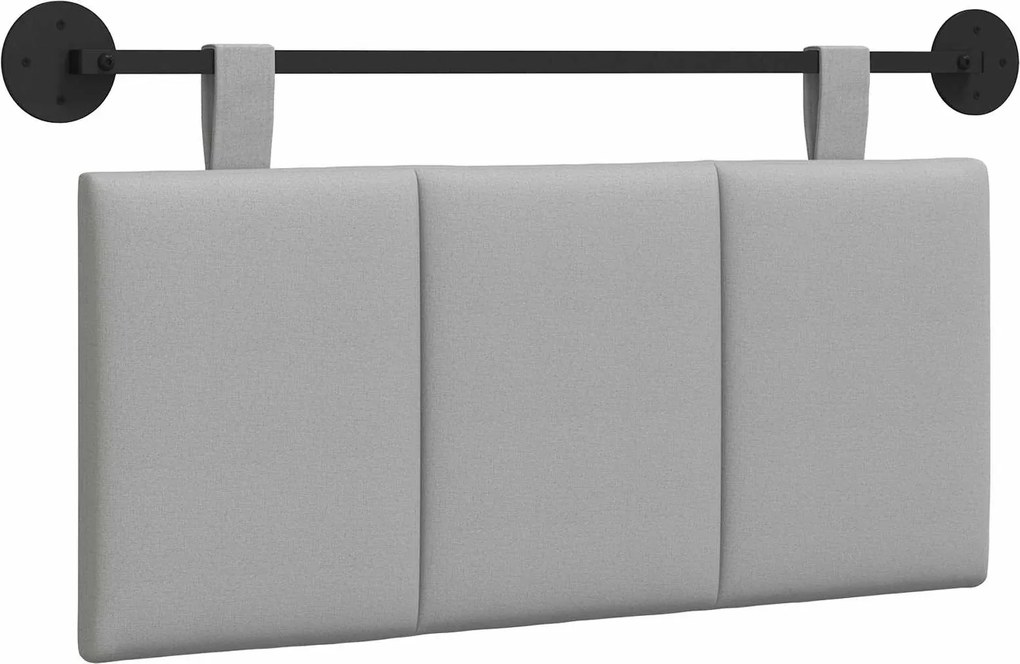 vidaXL Cap de pat suspendat Pe perete Gri nori 90 x 55 x 5 cm țesătură