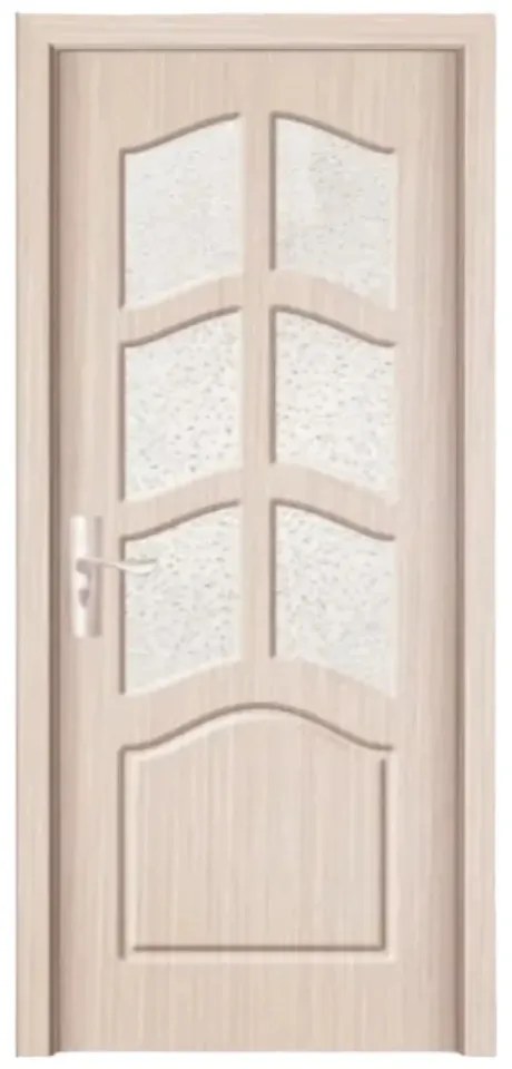 Usa Interior din MDF Novo Doors ND109, Cadru din Lemn Masiv, Geam Sablat, KIT COMPLET, Toc , Manere si balamale incluse (Culoare: Alb, Toc: Fix,