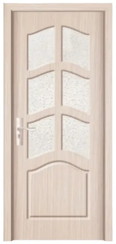 Usa Interior din MDF Novo Doors ND109, Cadru din Lemn Masiv, Geam Sablat, KIT COMPLET, Toc , Manere si balamale incluse (Culoare: Wenge, Toc: