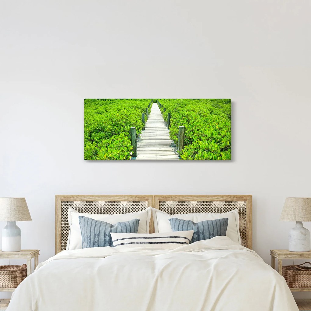 Tablou - poteca din lemn (120x50 cm)