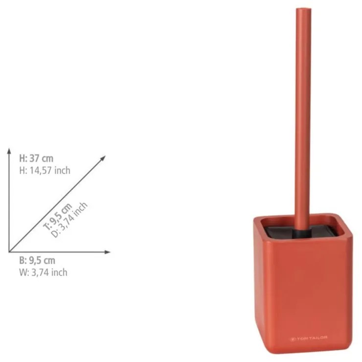 Perie de WC portocalie din polirășină Tom Tailor T-Rounded – Wenko
