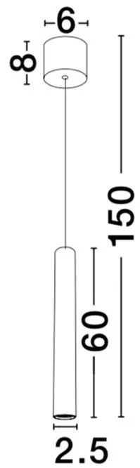 Pendul LED design modern ULTRATHIN alb NVL-9184021