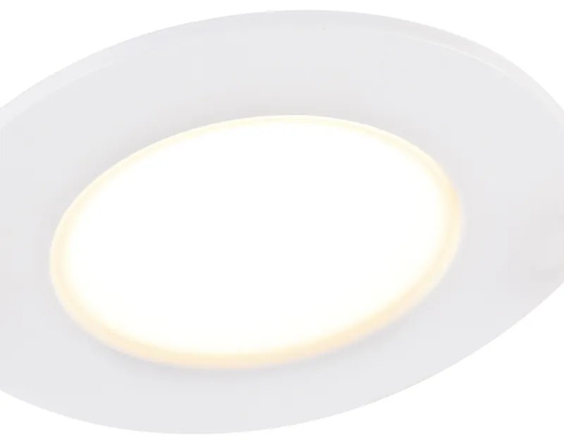 Set de 6 spoturi încastrate albe, inclusiv LED, cu 3 trepte de intensitate luminoasă, IP65 - Blanca