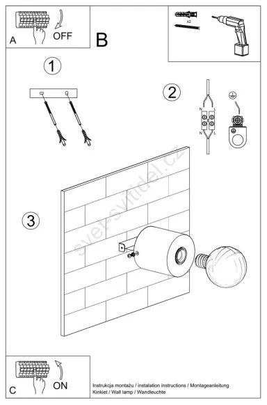 Aplică SALGADO 1xE27/60W/230V beton