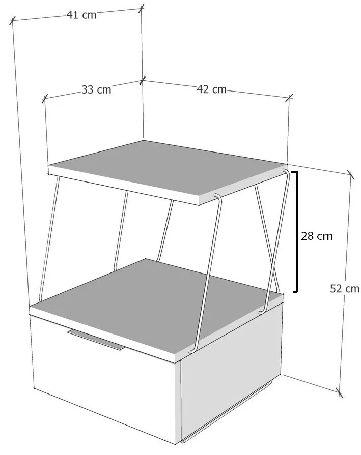 Noptieră Teky (antracit). 1063059