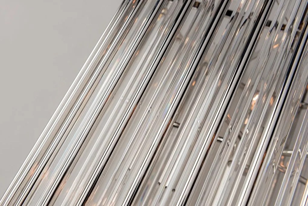 Lustra suspendata LUX, design elegant, WALLIS nichel lucios, cu 6 surse de lumina