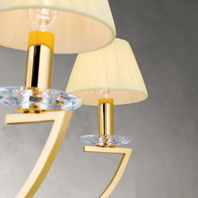 Candelabru cristal Swarovski elegant de lux Avala 12L 24K gold plated