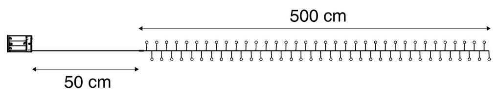 Ghirlandă luminoasă de Crăciun verde cu 100 LED-uri albe 5m IP44 - Dasher