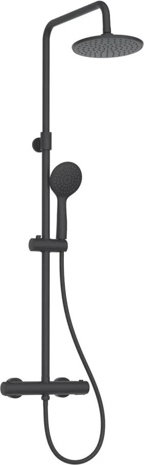 Set de duș cu baterie HOUSTON, negru mat